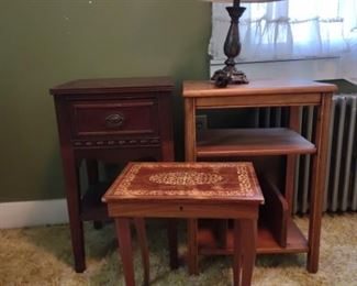 Side Table, Small Table, Small Lamp, Record Table