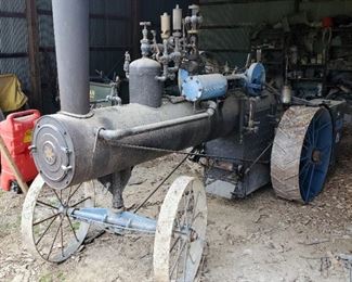 1/2 Scale Frelance Model Steam Tractor Engine, Nicknamed The Blue Ox Burns Wood Or Coal