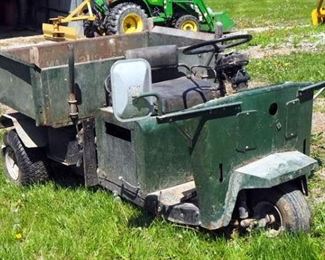 Vintage 3-Wheeled Cushman Turf Truckster With Original OMC 2Cylinder Engine, 2Speed Transmission, Power Takeoff, New Tires, Hours Showing 453.8