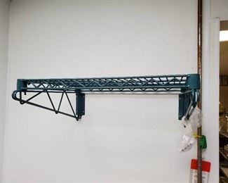 (2) Green Wall Shelves