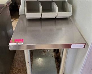 18in x 30in Stainless Table With Silverware Holders