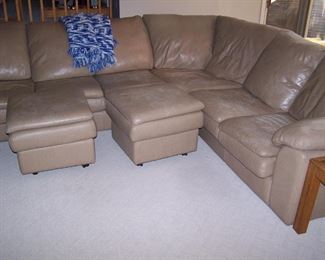 Leather Center Couch