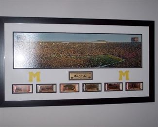 U of M Stadium with signed Tickets