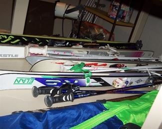 Multiple Sets of Snow Skis