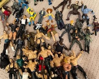 Wrestling Figures, Kiss Figures, Power Ranger Figures & Misc.