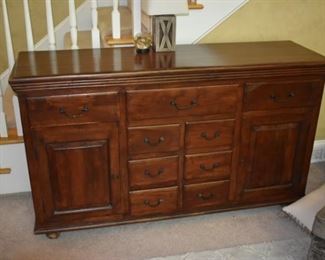 Solid wood breakfront