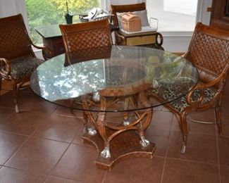 Lane dining table and five chairs