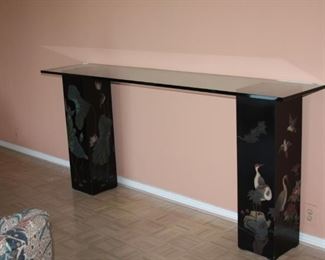 Asian Black Lacquer table/stand - $475