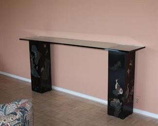 Asian Black Lacquer table/stand - $475