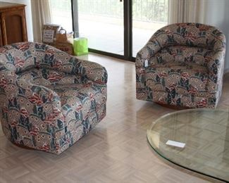 Pair of swivel MCM chairs - $250