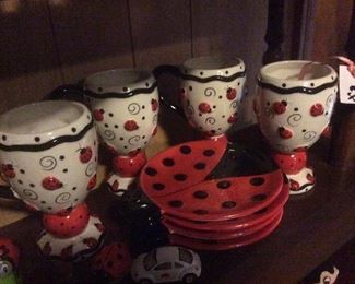 Ladybug coffee set