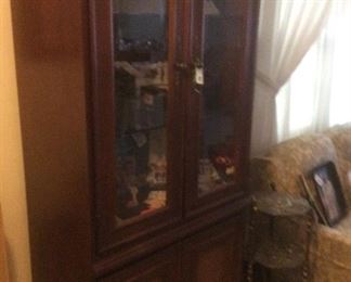 Lighted curio cabinet