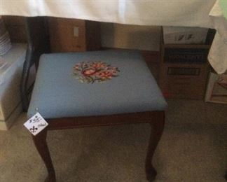 Needlepoint foot stool