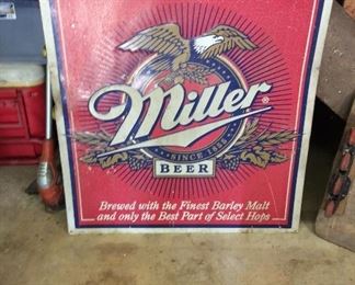 Vintage Metal Miller Beer Sign