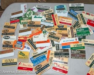 Vintage Collectible Name Tags