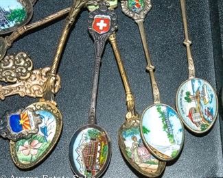 Vintage Enameled collector spoons