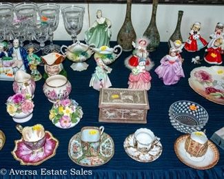  Tables of Ceramics - Porcelain - Glassware