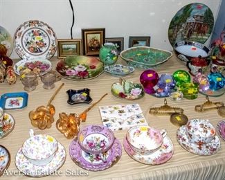 Tables of Ceramics - Porcelain Glassware