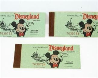 UNUSED Disneyland Ticket Books with ATTACHED ADMISSION TICKET!