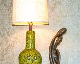 LARGE - 1960s Ceramic Lamp