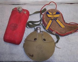 Vintage Scouting Pins & Water Containers