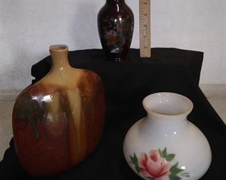 Assorted Vintage Vases and Lamp Shade