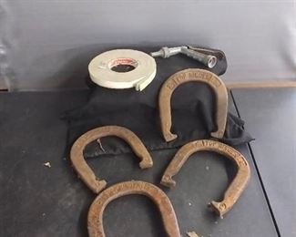 Horse Shoes Set Of 4 , Sprayer For Garden Hose And Roll Of Spong Tape