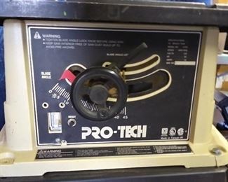 Pro-Tech Table Saw (Operational)