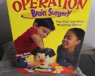 Games - 2001 Operation Brain Surgery with All Pieces/ M&M Tin & Vintage Board Games without Pieces