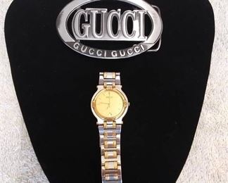 Gucci Watch (not working) & Belt Buckle