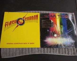 Vinyl Albums - 2 Soundtracks with Flash Gordon & Star Trek The Motion Picture