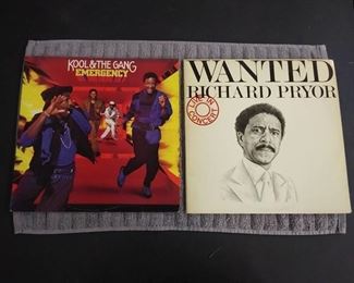 Vinyl Albums - Kool & The Gang Emergency and Wanted Richard Pryor