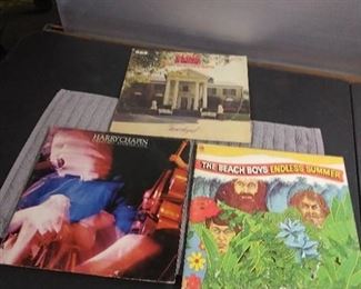 Vinyl Albums - Elvis Graceland & The Beach Boys Endless Summer & Harry Chapin Greatest Stories Live