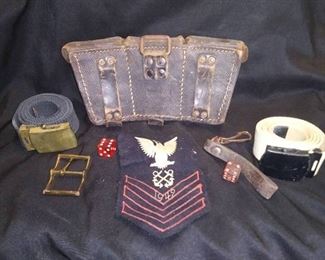 WW2 Collectables: Ammo pouch all rivet. 32 & 34 inch belts