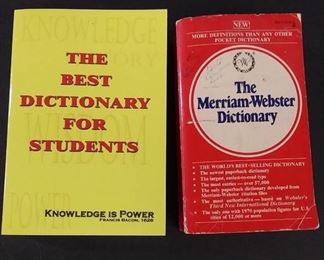 Books - 6 Assortment Dictionary's/ TV Facts & Trivia/ The Eduction of a Gardner/ Guest Book & New A Treasury of Inspiration