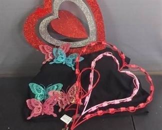 Valentine's Hearts / Colorful Butterflies