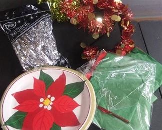 Christmas Decorations And Festive Paper Plates
