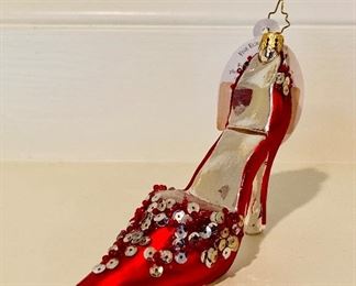 RARE CHRISTOPHER RADKO HOLIDAY HO SHOE RED HIGH HEEL GLASS ORNAMENT RETIRED
Only $75 plus tax