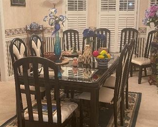 black lacquer dining table