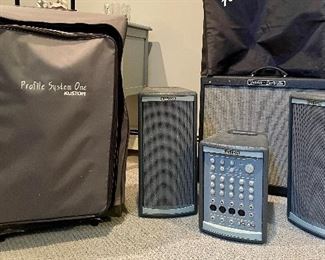 Item 35:  Kustom 3 Piece P.A. System with Case:  $250