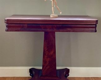 Item 60:  Empire Style Card Table - 33.5"l x 16.75"w x 29.5"h:  $125