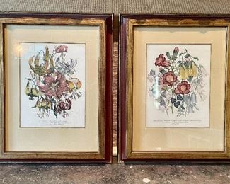 Item 84:  (2) Botanical Prints - 15" x 19":  $95 for both