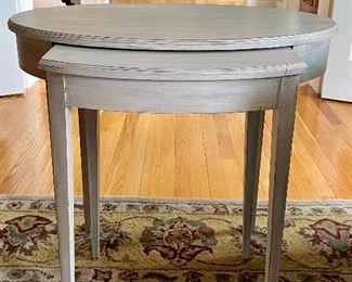 Item 97:  Nested Pair Painted Tables - 26"l x 18"w x 24"h: $48