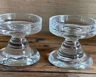 Item 125:  (2) Crate & Barrel Candle Holders - 3":  $16