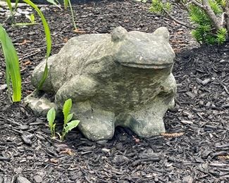Item 273:  Cement Garden Frog - 15" x 7": $22