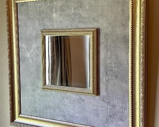 Item 129:  Mirror with Large Matte and Frame - 24" x 24": $85