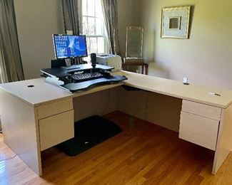 Item 135:  Sturdy Desk Unit:  $245                                                        Long Side - 72"l x 84"w x 29.5"h                                                            Short Side - 48"l x 84"w x 29.5"h
