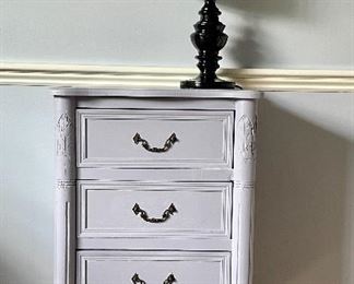 Item 262:  Small 4-drawer Nightstand - 17"l x 13.5"w x 30"h:  $46