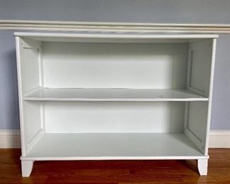 Item 263:  White Book Shelf - 37.5"l x 12.25"w x 28"h: $38