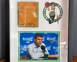 Item 143:  Framed Celtics Brad Stevens and Parquet Floor - 10.75" x 13.75":  $75